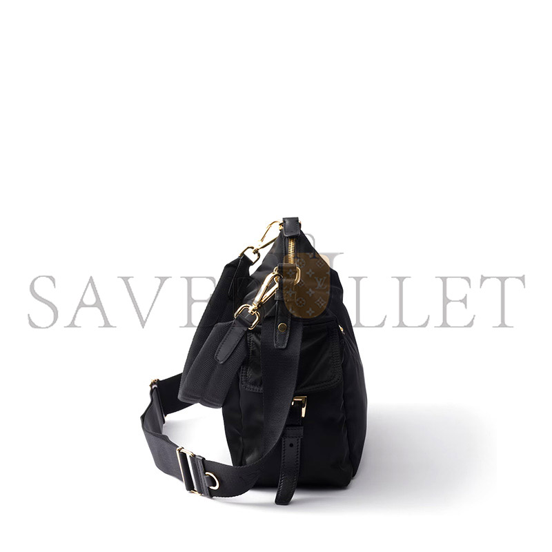 PRADA EXPLORE LARGE RE-NYLON AND LEATHER BAG 1BC264 (32*22*11.5cm)